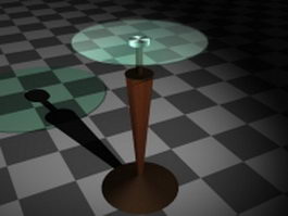 Glass pedestal coffee table 3d model preview