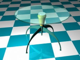 Claw foot pedestal coffee table 3d preview
