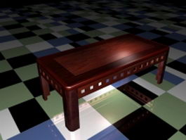 Redwood coffee table 3d preview