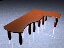 Modular coffee tables design 3d preview