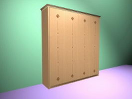 Large armoire wardrobe 3d model preview