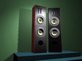 Hi-Fi Speakers 3d model preview