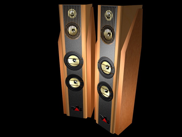Pro audio speakers 3d rendering