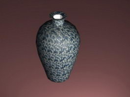 Ceramic decorative vase 3d model preview