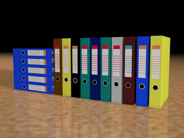 Business office folders 3d rendering
