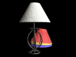 Black wrought iron table lamp 3d model preview