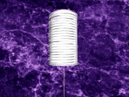 White cylinder lamp shade 3d model preview