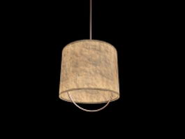 Rustic pendant lamp shade 3d model preview