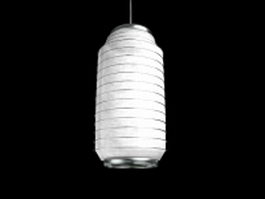 White fabric lampshade 3d model preview
