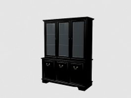 Black bookcase 3d model preview
