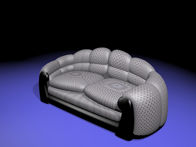 Vintage sofa loveseat 3d rendering
