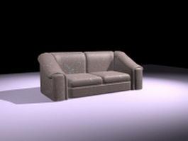 Cloth loveseat 3d model preview