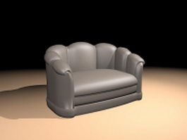 Victorian sofa chair 3d model preview