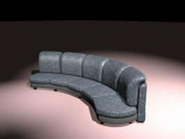 Curved sectional sofa 3d preview