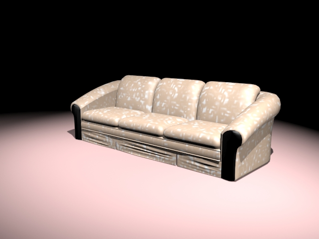Davenport sofa 3d rendering