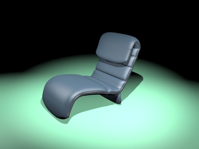 Floor lounge chair 3d rendering