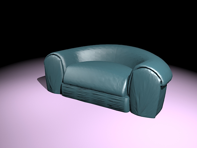 Low profile sofa chair 3d rendering