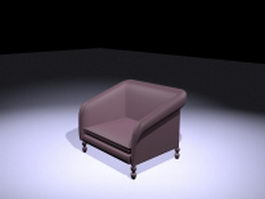 Low scoop chair 3d model preview
