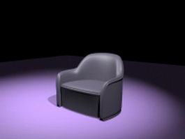 Low profile tub chair 3d model preview