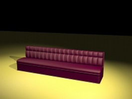 Extra long couch 3d model preview
