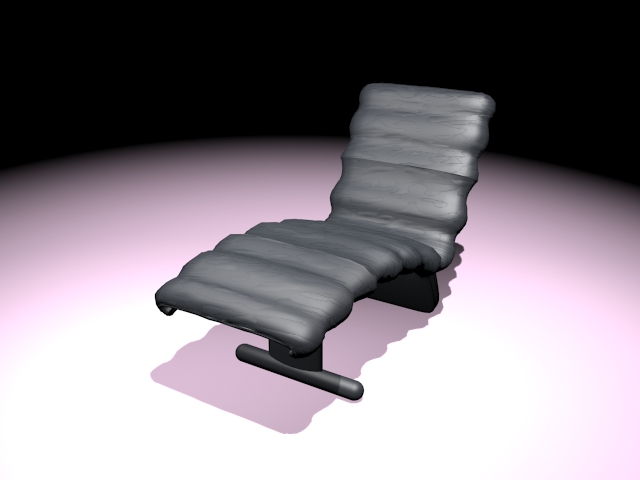 Leather lounge chair 3d rendering