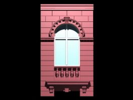 Romanesque architecture windows 3d model preview