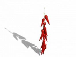 Red chili pepper decor 3d preview