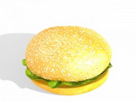 Fast food hamburger 3d preview