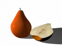 Pear sross section 3d model preview