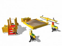 Outdoor playsets for toddlers 3d model preview