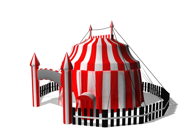Circus tent 3d rendering