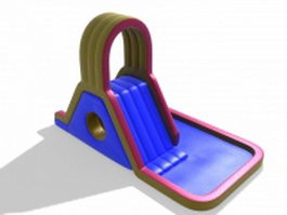 Inflatable water slide 3d model preview