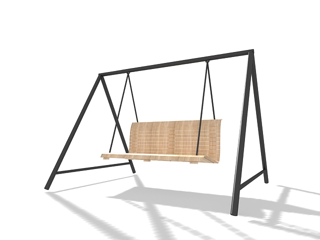 Garden swing seat 3d rendering