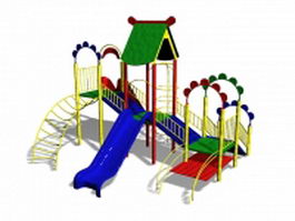 Outdoor playset slide 3d model preview