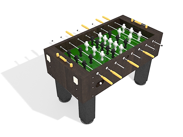 Soccer foosball table 3d rendering