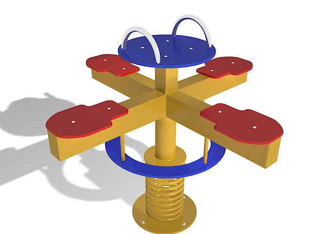 Roundabout playground equipment 3d rendering