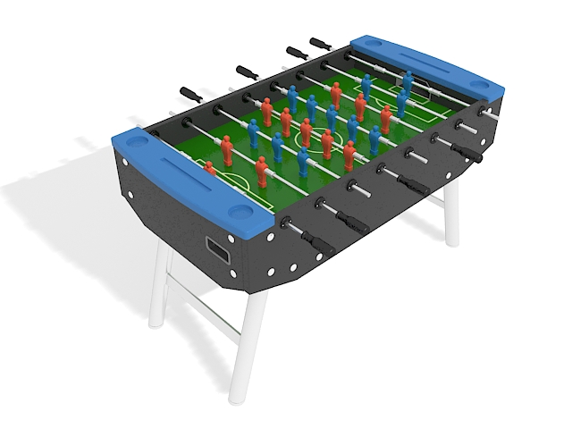 Foosball table 3d rendering