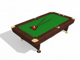 English billiards table 3d model preview