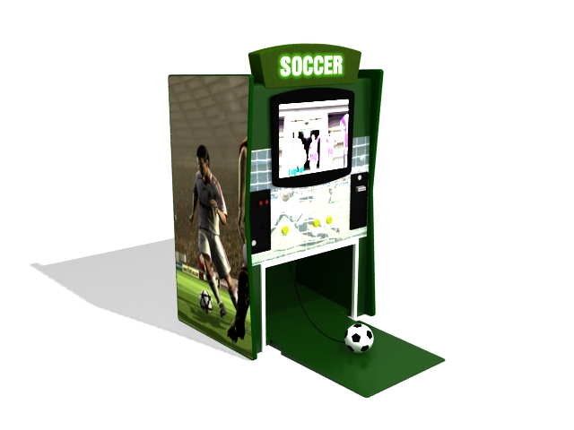 Soccer arcade machine 3d rendering