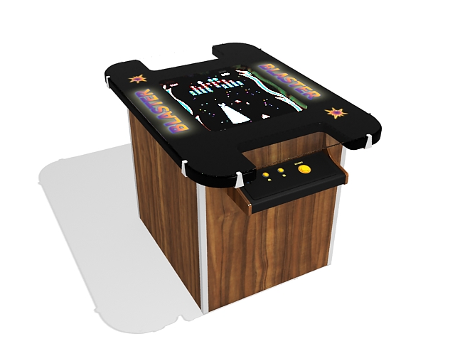 Cocktail arcade machine 3d rendering
