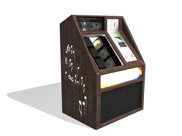 Old arcade machine 3d rendering