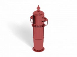 Street fire hydrant 3d model preview