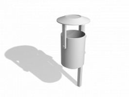 Street garbage can 3d preview