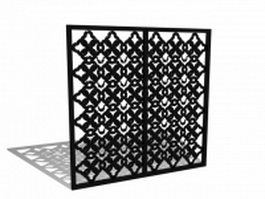 Decorative screen panel 3d model preview