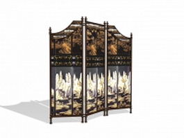 Vintage room screen dividers 3d model preview