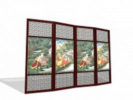 Decorative room dividers 3d preview