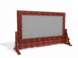 Vintage decorative room divider 3d model preview