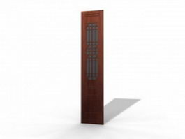 Chinese wood screen panel 3d model preview