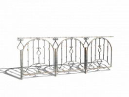 Metal deck railings 3d model preview