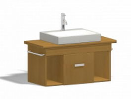 Bathroom vanity sink 3d model preview